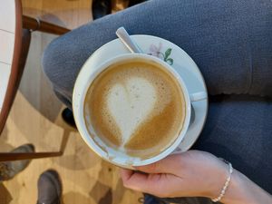 Oat cappuccino at Foi Feines Unverpackt in Neustadt