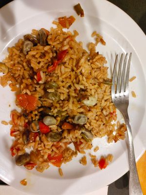 Arroz de verduras at Braseria Manú in Sant Carles De La Rapita