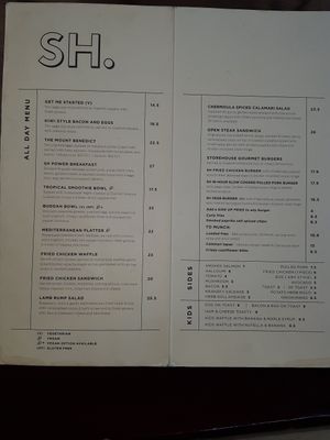 The Storehouse Cafe Menu at Storehouse in Taupo