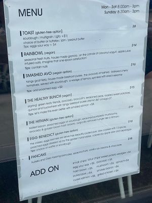 All day menu - part two at Lan Coffee in Thornbury