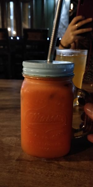 Carrot apple juice at Milk & Honey in Koh Tao