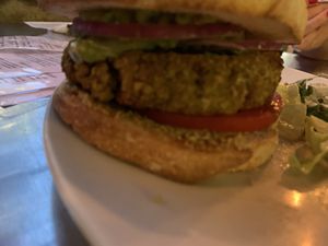 Great burger  at Living Kitchen - South End in Charlotte