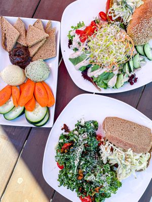 Lunch on the patio. at Living Kitchen - South End in Charlotte