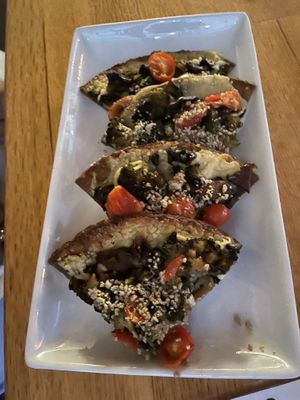 Broccoli mushroom pizza at Living Kitchen - South End in Charlotte