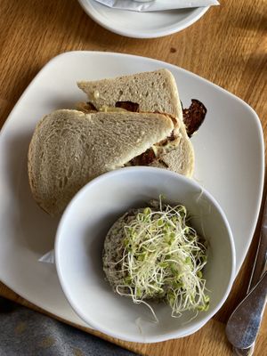 Epic grilled cheese with broccoli Waldorf   at Living Kitchen - South End in Charlotte