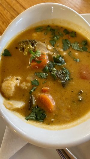 Soup of the day was roasted veggies n rice   at Living Kitchen - South End in Charlotte