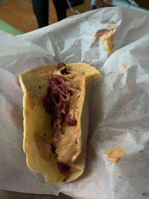 Brussel sprouts taco (spicy) at Living Kitchen - South End in Charlotte