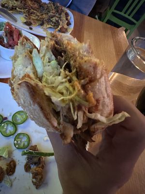 Oyster mushroom burger   at Living Kitchen - South End in Charlotte