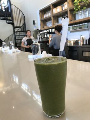 Delicious green smoothie  at Living Kitchen - South End in Charlotte