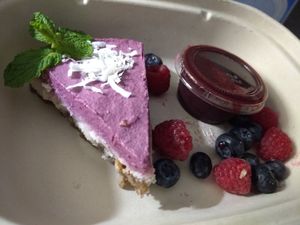 Berry good cheesecake at Living Kitchen - South End in Charlotte