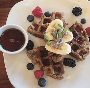 Breakfast Waffles at Living Kitchen - South End in Charlotte