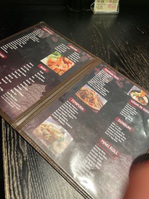 All you can eat menu   at Osaka Sushi in Rochester