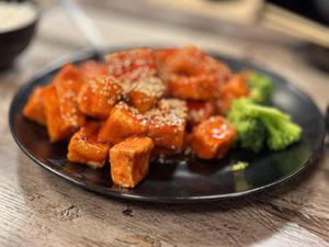 Sesame Tofu,  at Dumpling House in Rochester