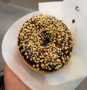 Chocolate hazelnut donut at Royal Donuts in Maastricht