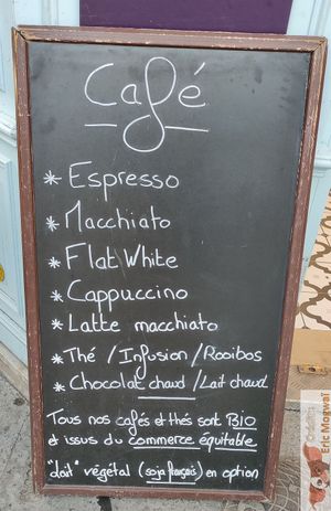 Plant based milk available at Les Frères Blavette in Paris