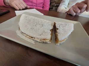 Banana and blown sugar tapioca at Tapioqueria in Madrid