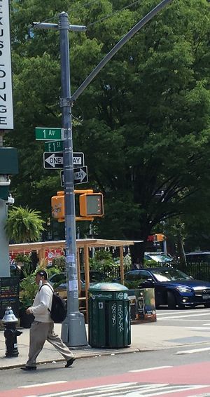 This is where Purple Thai used to be located; it has since moved, and is now nowhere near 1st and 1st. at Purple Thai in New York City