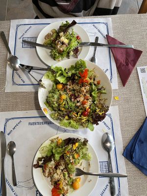 Huge and delicious salad. That's how salads should be! at El Invernadero in Fuerteventura