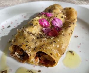 Cannelloni with Heura  at El Invernadero in Fuerteventura