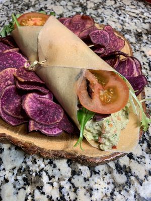 Chikinless Salad Wrap at Plant Life Living Cuisine in Atlanta