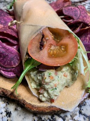 Chikinless Salad Wrap at Plant Life Living Cuisine in Atlanta