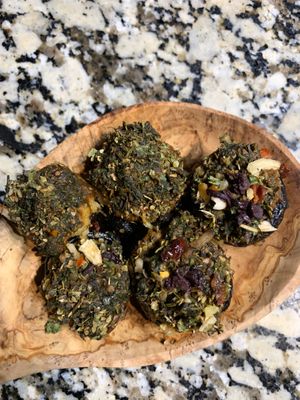 Pizza Stuffed Mushrooms at Plant Life Living Cuisine in Atlanta