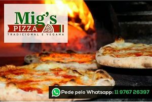 Pizzas artesanais feitas em forno a lenha e ingredientes frescos de altíssima qualidade. Experimente !!! at Mig's Pizza in Sao Paulo