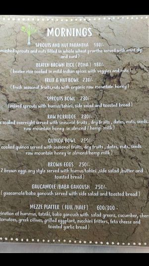 Breakfast Options at Other-Wise in Arambol