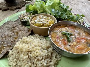 vegan thali - 370Rs  at Other-Wise in Arambol