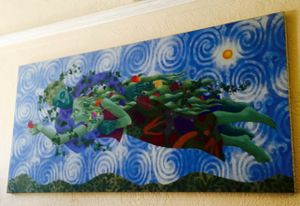 Vegan Artwork at Good Karma Cafe in Red Bank