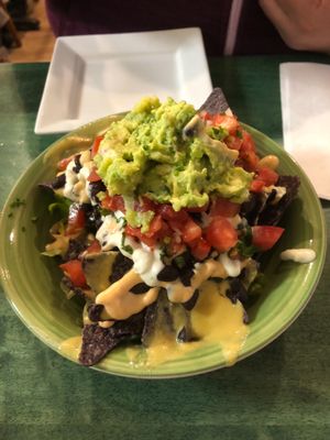 loaded nachos at Good Karma Cafe in Red Bank