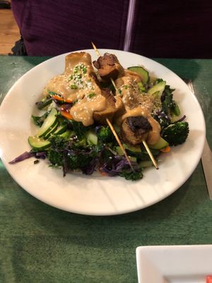 peanut satay entree at Good Karma Cafe in Red Bank