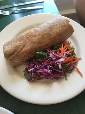 Very hungry vegan at Good Karma Cafe in Red Bank