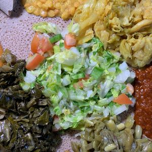 Salad (Part of the Vegetarian Combos, which are also Vegan) at Gojo Ethiopian Cuisine in Grand Rapids