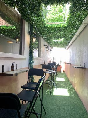 Fabbro - semi-outdoor seating area at Fabbro in Reigate