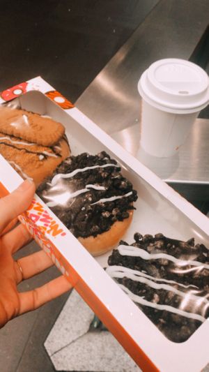 Oreo and lotus sensation + chai latte  at Dunkin' in Eindhoven
