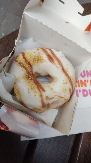 Raspberry crumble at Dunkin' in Eindhoven