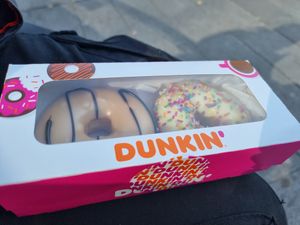 we bought two donuts at Dunkin' in Eindhoven