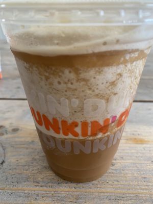 Dunkaccino with almond milk and caramel flavour.  at Dunkin' in Goes