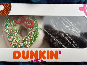Pistachio and Oreo vegan donuts  at Dunkin' - Vredenburg in Utrecht