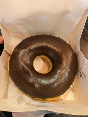 Chocolate glazed donut at Dunkin' - Vredenburg in Utrecht