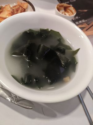 Seaweed soup at Tomato Korean Restaurant in Cairo