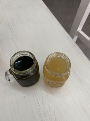 Kambucha and detox shot at Elixir Spot in Puerto Vallarta