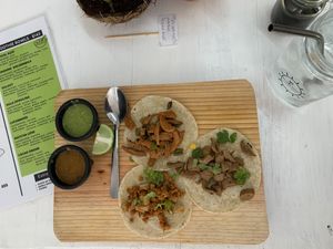 3 tacos they offer at Elixir Spot in Puerto Vallarta
