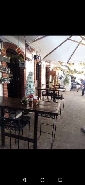 Outdoor seating😄 #Veganuary at Elixir Spot in Puerto Vallarta