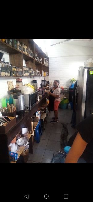 Working on that smoothie:) at Elixir Spot in Puerto Vallarta