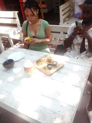 Couple from Kansas doing my vegan restaurant tour:) at Elixir Spot in Puerto Vallarta
