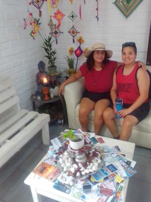 Love the hanging decorations:) at Elixir Spot in Puerto Vallarta