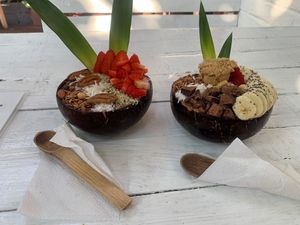 Açai and cacao bowls  at Elixir Spot in Puerto Vallarta