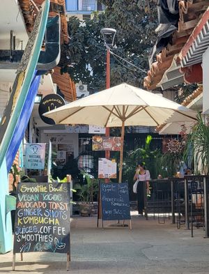 Down the quaint alleyway at Elixir Spot in Puerto Vallarta